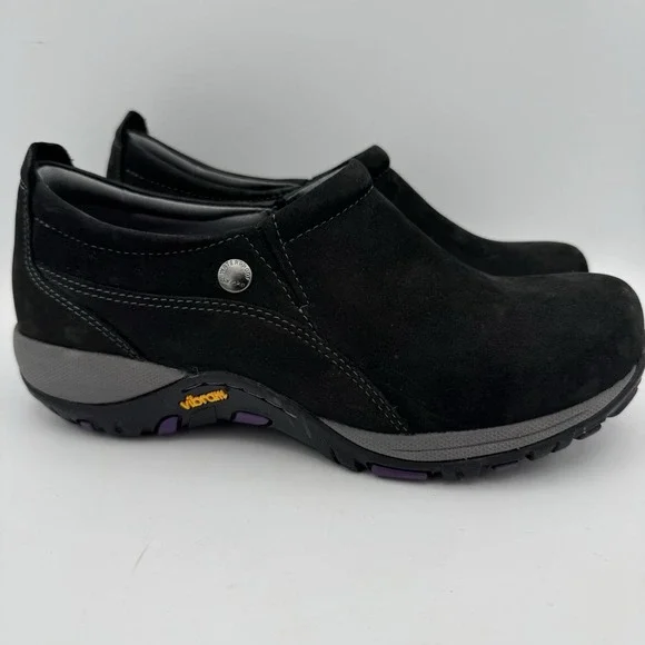 Dansko Size 36 EU Black Suede Leather Mule Clogs Slip Resistant US 6 Workwear - Picture 1 of 7